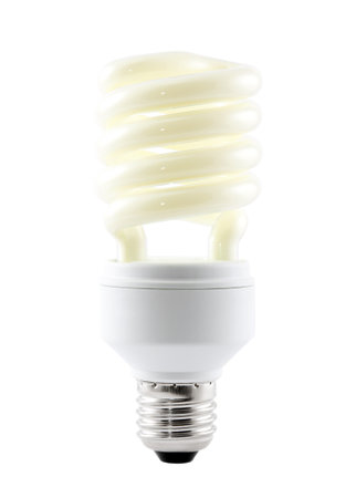 Energy saving bulb with clipping pathの写真素材