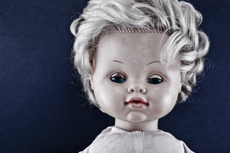 Creepy doll faceの写真素材