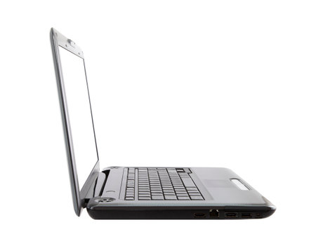 Laptop isolated on white    の写真素材