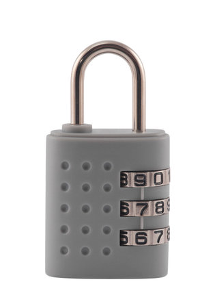 Combination padlock with clipping pathの写真素材