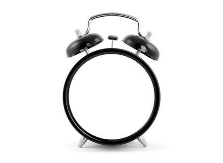 Blank old style alarm clock with clipping path Blank old style alarm clock with clipping path