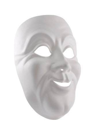 White mask isolated on white with clipping pathの写真素材