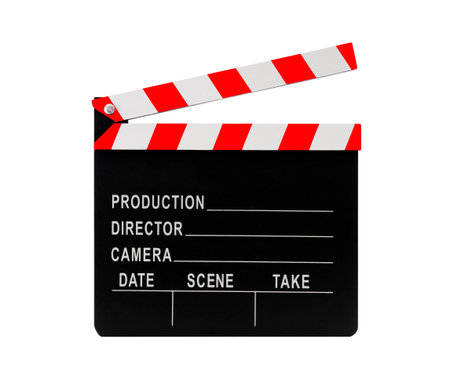 Film clapperboard with clipping pathの写真素材