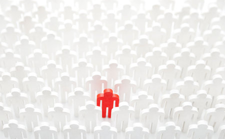 Unique person in the crowdの写真素材