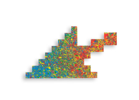 Colorful painted computer arrow symbol