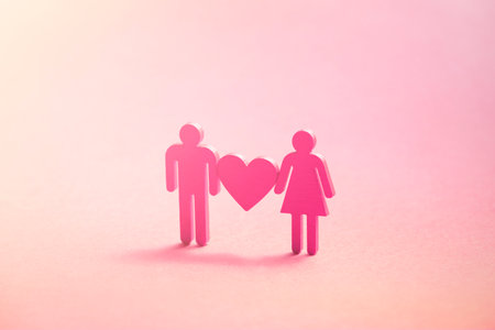 3d illustration of male loving with femaleの写真素材