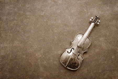 Vintage violin decorationの写真素材