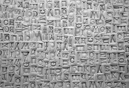 Letterpress backgroundの写真素材