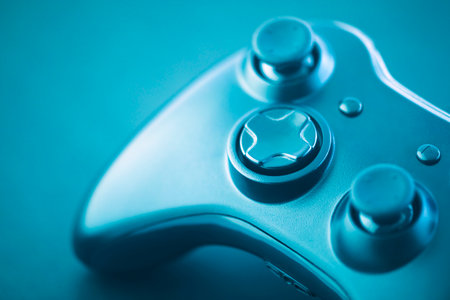 Video game controller macro shot