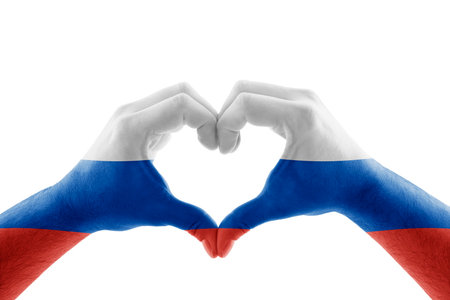 Stock photography Russian flag isolated on white backgroundの写真素材