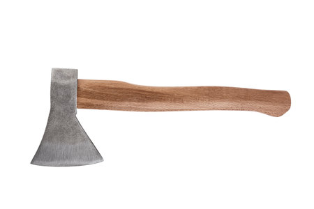 Old ax isolated on white background with cliiping pathの写真素材