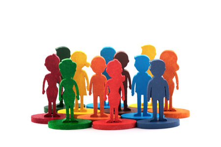 Colorful group of people figuresの写真素材