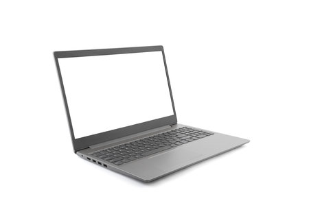 Laptop isolated on white backgroundの写真素材