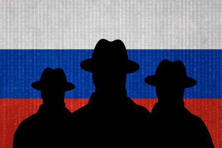 Group of Russian spies graphic illustrationの写真素材