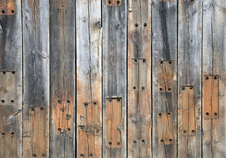 Old wood texture, horizontal backgroundの写真素材