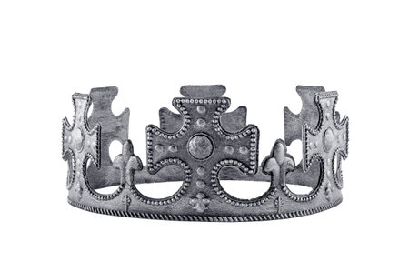 King or Queen's old crown isolated on white background with clipping pathの写真素材