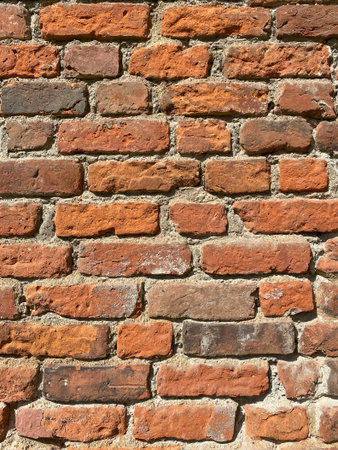 Old red brick wall texture