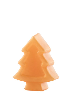 Christmas tree soap isolated on white with clipping pathの写真素材