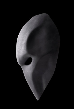 Black mask isolated on black background with clipping pathの写真素材