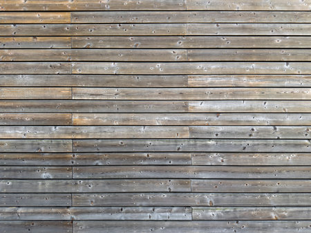 Old weathered wood texture, horizontal backgroundの写真素材
