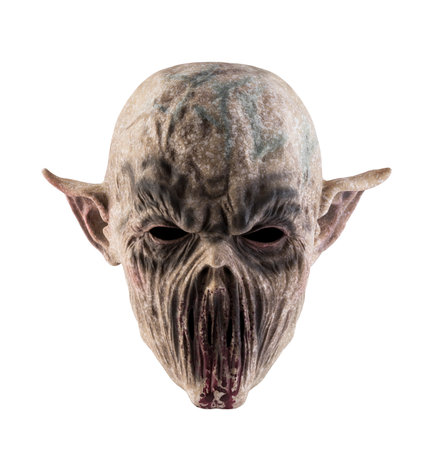 Monster head isolated on white background with clipping pathの写真素材