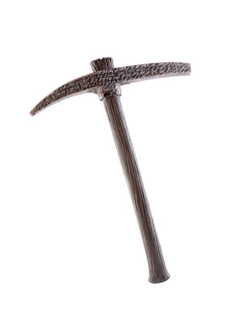 Antique pickaxe isolated on white background, clipping path included.