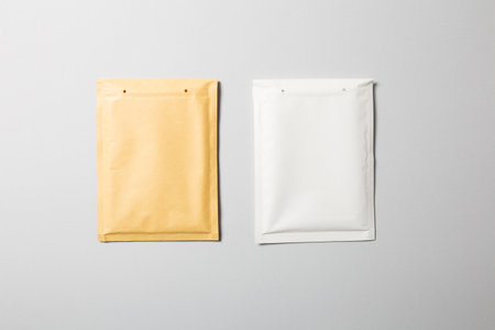 Blank padded Envelopes Mock-up, ready to replace your designの写真素材
