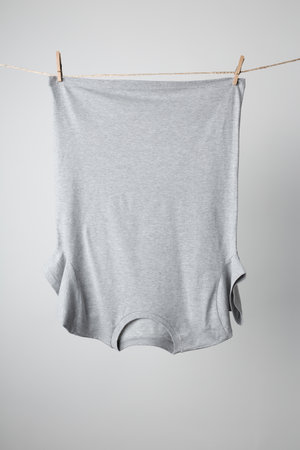 T-Shirt on the rope Mock-up, ready to replace your designの写真素材