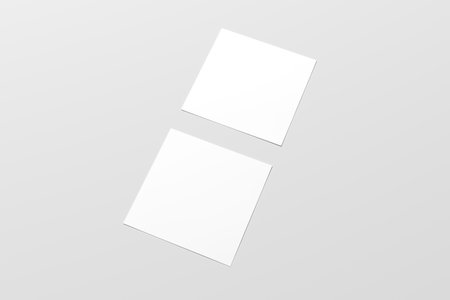 Blank square flyers Mock upの写真素材