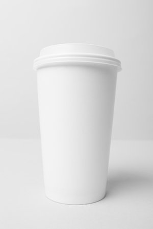 Blank white paper cupの写真素材