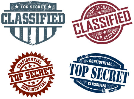 Top Secret Classified Stampsのイラスト素材