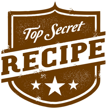 Vintage Top Secret Recipeのイラスト素材