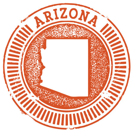 Vintage Arizona State Stamp/Sealのイラスト素材
