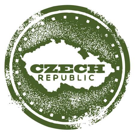 Czech Republic Country Stampのイラスト素材