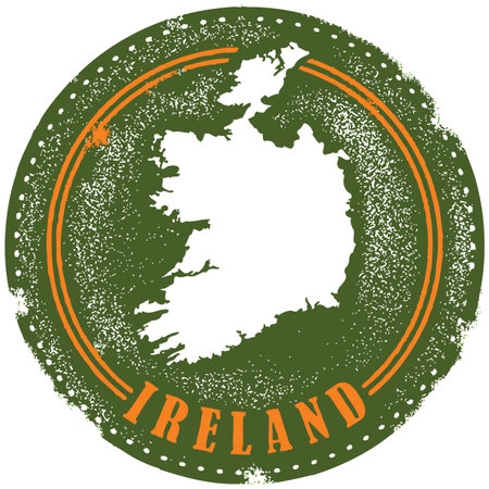 Vintage Ireland Country Stampのイラスト素材