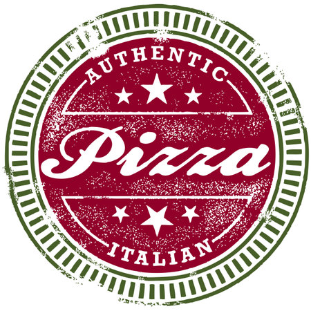 Vinteage Italian Pizza Stampのイラスト素材