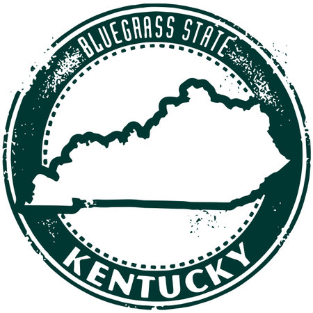 Vintage Style Kentucky USA Stampのイラスト素材