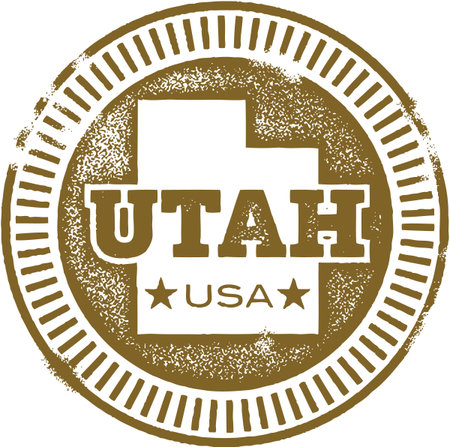 Utah USA State Stamp/Sealのイラスト素材