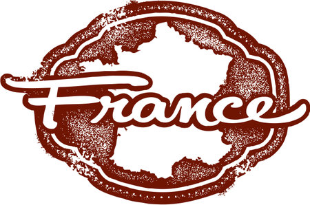 France European Country Stampのイラスト素材