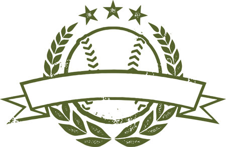 Grunge Baseball or Softball Award Designのイラスト素材