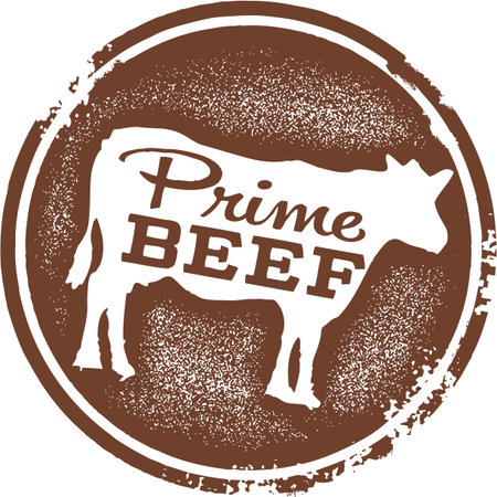 Prime Beef Menu Design Stampのイラスト素材