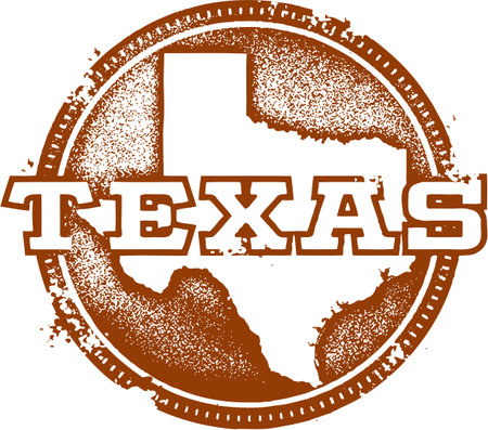 Vintage Texas State Stampのイラスト素材