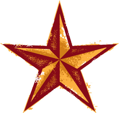 Grunge Western Style Starのイラスト素材