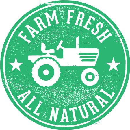 Farm Fresh All Natural Stampのイラスト素材