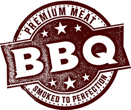 Premium BBQ Smoked Meatのイラスト素材