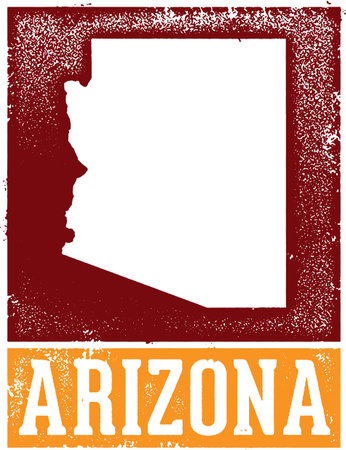 Vintage Style Arizona State Signのイラスト素材