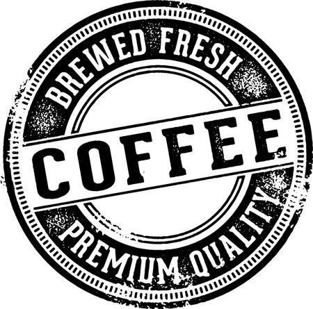 Fresh Brewed Coffee Vintage Signのイラスト素材
