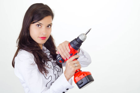 Young business woman getting attitudeの写真素材