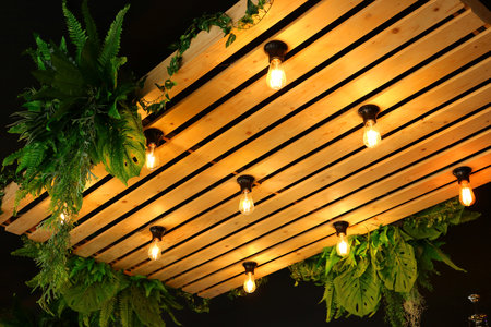 Ceiling lamps decorateの写真素材