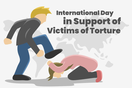 Illustration vector graphic of international day in support of victims of torture. Good for posterのイラスト素材
